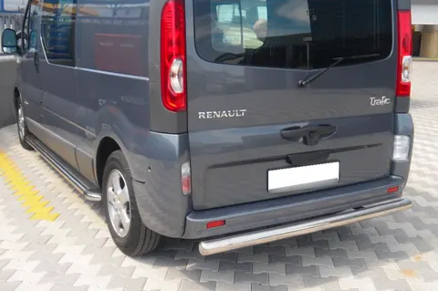 Задній захист AK002 (нерж) для Opel Vivaro 2001-2015 рр — Opel Vivaro 2001–2015 гг. DianaParts
