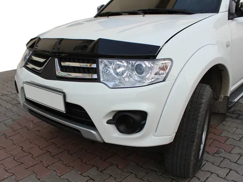 Дефлектор капоту (EuroCap) для Mitsubishi L200 2006-2015 рр — Mitsubishi L200 2006-2015 гг. DianaParts