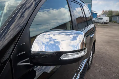 Накладки на дзеркала (2 шт., нерж.) OmsaLine - Італійська нержавійка для Toyota Land Cruiser Prado 150 2009-2023 рр — Toyota Land Cruiser Prado 150 2009-2023 гг. DianaParts