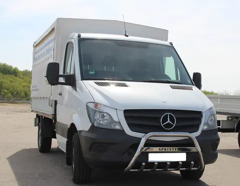 Кенгурятник WT003 (нерж.) 60мм, без напису для Mercedes Sprinter W906 2006-2018 рр — Mercedes Sprinter W906 2006–2018 гг. DianaParts
