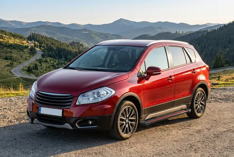 Бокові пороги Maya Red (2 шт., Алюміній) для Suzuki SX4 S-Cross 2013-2016 рр — Suzuki SX4 S-Cross 2013-2016 гг. DianaParts