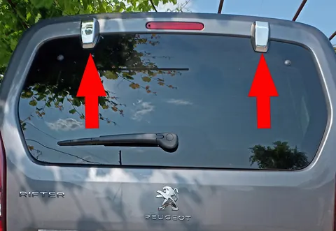 Кришки на петлі задніх дверей (2 шт, нерж) для Citroen Berlingo/Multispace 2018- рр — Citroen Berlingo/Multispace 2018- гг. DianaParts