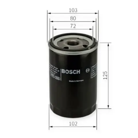 Фільтр масляний Toyota Corolla, Avensis 2.0 D-4D (99-03) BOSCH — Фільтри DianaParts