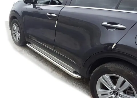 Бокові пороги KB001 (2 шт., нерж) 60 мм для Kia Sportage 2015-2021 рр — Kia Sportage 2015-2021 гг. DianaParts