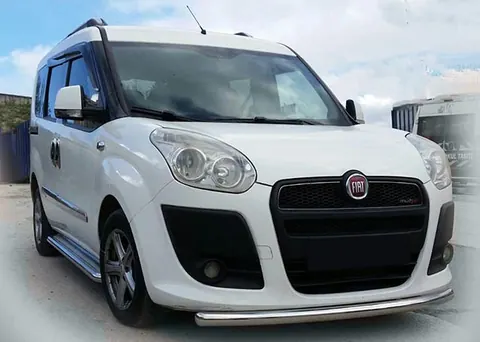 Передній захист ST008 (нерж.) 2010-2015, 60 мм для Fiat Doblo II рр — Fiat Doblo II 2010-2022 гг. DianaParts