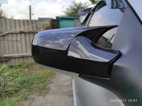 Накладки на дзеркала BMW-Style (2 шт) для Renault Scenic/Grand 2003-2009 рр — Renault Scenic/Grand 2003-2009 гг. DianaParts