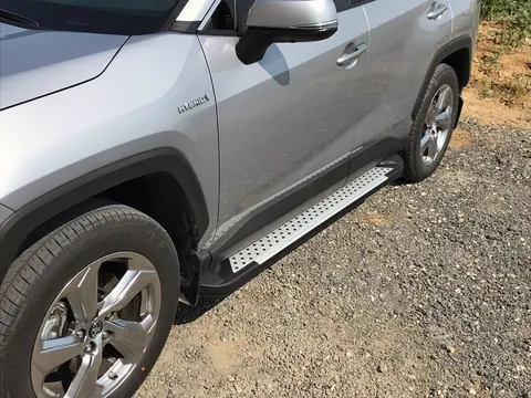 Бокові пороги Allmond Grey (2 шт., алюміній) для Toyota Rav 4 2019-2025 рр — Toyota Rav 4 2019–2025 гг. DianaParts