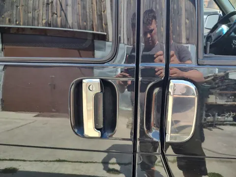 Накладки на ручки (7 частин, сталь) OmsaLine - італійська нержавійка для Volkswagen T4 Transporter 1990-2003 рр — Volkswagen T4 Transporter 1990-2003 гг. DianaParts