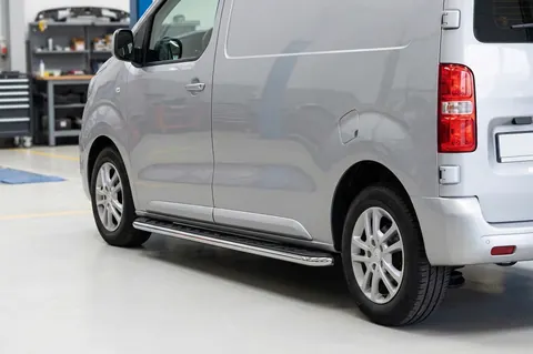 Бокові пороги Maydos V1 (2 шт., Алюміній -2026 нерж) Довга база для Peugeot Expert 2007-2016 рр — Peugeot Expert 2007-2016 гг. DianaParts