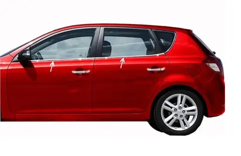 Окантовка вікон (4 шт., нерж.) для Kia Ceed 2007-2012 рр — Kia Ceed 2007-2012 гг. DianaParts