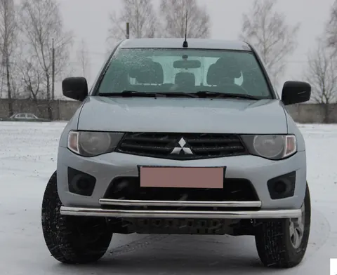 Передній захист ST014 (нерж.) d60/60 для Mitsubishi L200 2006-2015 рр — Mitsubishi L200 2006-2015 гг. DianaParts