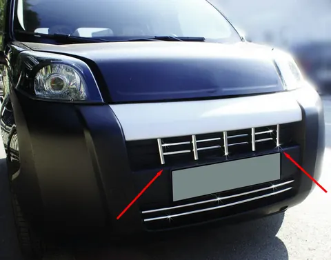 Накладка на решітку (13 част., нерж) для Peugeot Bipper 2008-2017 рр — Peugeot Bipper 2008-2017 гг. DianaParts