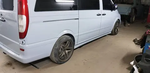 Бокові пороги Exclusive (2 шт, під фарбування) Екстра довга база для Mercedes Vito W639 2004-2014 рр — Mercedes Vito W639 2004-2014 гг. DianaParts