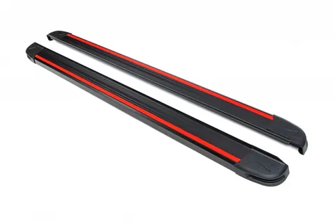 Бокові пороги Maya Red (2 шт., Алюміній) для Ford Ranger 2002-2006 рр — Ford Ranger 2002-2006 гг. DianaParts
