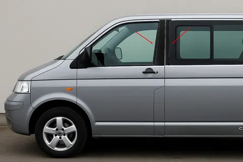 Накладки на дверні стійки EuroCap для Volkswagen T5 Transporter 2003-2010 рр — Volkswagen T5 Transporter 2003-2010 гг. DianaParts
