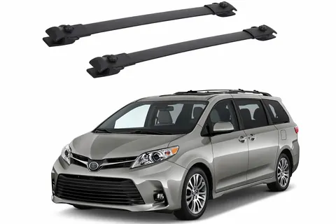 Багажник (поперечини) чорні на рейлінги OEM (Алюміній) для Toyota Sienna 2010-2020 рр — Toyota Sienna 2010-2020 гг. DianaParts