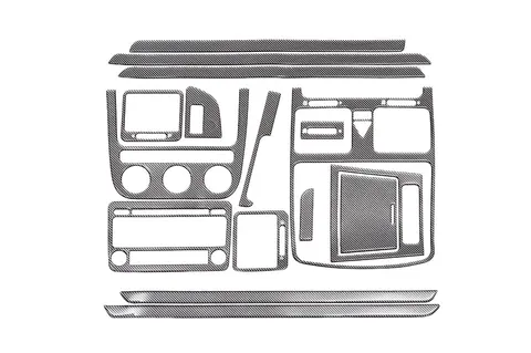 Накладки на панель Карбон для Volkswagen Golf 5 2003-2009 рр — Volkswagen Golf 5 2003-2009 гг. DianaParts