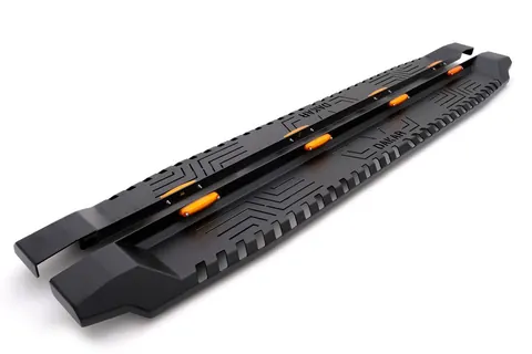 Бокові пороги Dakar V1 з LED (2 шт, метал) для Ford Ranger 2007-2011 рр — Ford Ranger 2007-2011 гг. DianaParts