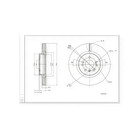 Диск гальмівний Mercedes-Benz M-Class W164 передній (d330x32mm) HART — Автозапчастини DianaParts