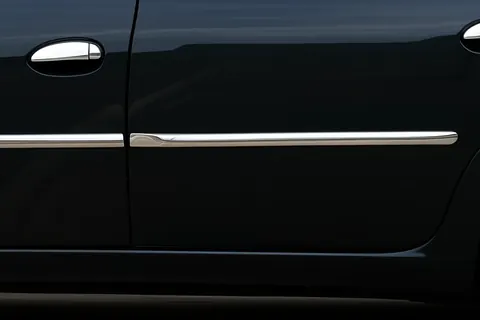 Молдинг дверний (4 шт, нерж.) OmsaLine - Італійська нержавійка для Renault Logan I 2008-2013 рр — Renault Logan I 2008-2013 гг. DianaParts