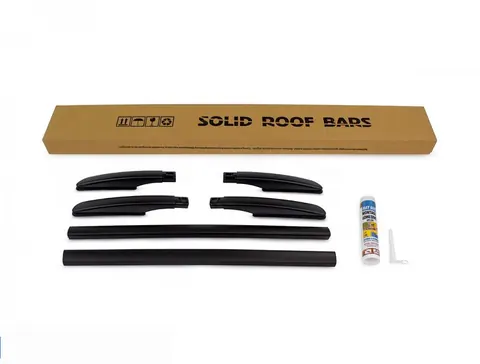 Рейлінги OmsaLine Solid (2 шт, чорні) для Toyota Auris 2007-2012 рр — Toyota Auris 2007-2012 гг. DianaParts