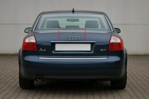 Накладка над номером (Carmos. нерж.) V-2 для Ауди A4 B6 2000-2004 рр — Audi A4 B6 2000-2004 гг. DianaParts
