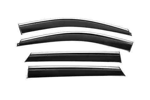 Вітровики з хромованим молдингом Niken Luxury (4 шт) для Hyundai Santa Fe 3 2012-2018 рр — Hyundai Santa Fe 3 2012-2018 гг. DianaParts