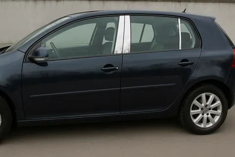 Накладки на дверні стійки (6 шт, нерж) для Volkswagen Golf 5 2003-2009 рр — Volkswagen Golf 5 2003-2009 гг. DianaParts