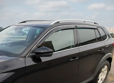 Вітровики з хромованим молдингом (2019-2023, 4 шт, Niken) для Skoda Kamiq 2019- рр — Skoda Kamiq 2019- гг. DianaParts