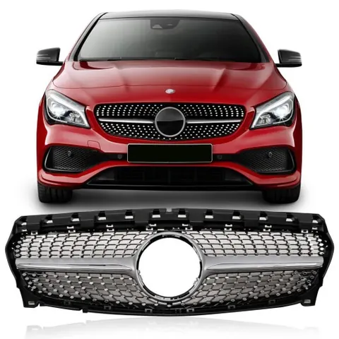 Передня решітка (2017-2019, Diamond Silver) для Mercedes CLA C117 рр — Mercedes CLA C117 2013-2019 гг. DianaParts