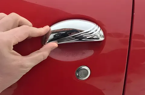 Накладки на ручки (нерж) 2 штуки, Carmos - Турецька сталь для Peugeot 107 2005-2014 рр — Peugeot 107 2005-2014 гг. DianaParts