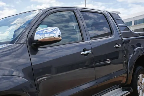 Накладки на дзеркала (2 шт., нерж) OmsaLine - Італійська нержавійка для Toyota Hilux 2006-2015 рр — Toyota Hilux 2006-2015 гг. DianaParts