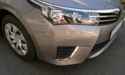 Накладки на противотуманки (2013-2016, нерж.) для Toyota Corolla рр — Toyota Corolla 2013-2019 гг. DianaParts
