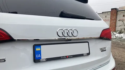 Хром планка над номером (нерж) OmsaLine - Італійська нержавійка для Ауди Q5 2008-2017 рр — Audi Q5 2008-2017 гг. DianaParts