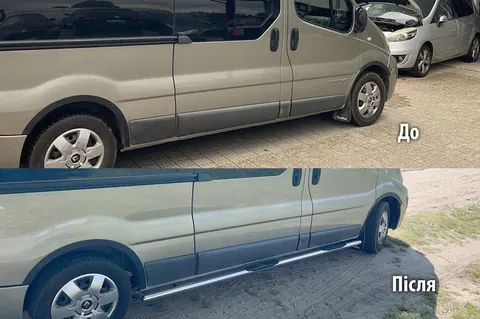 Бічні труби (2 шт., нерж.) 70 мм, коротка база для Opel Vivaro 2001-2015 рр — Opel Vivaro 2001–2015 гг. DianaParts