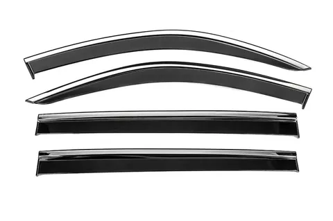 Вітровики з хромованим молдингом Niken Luxury (4 шт) для Mercedes GL/GLS сlass X166 2012-2019 рр — Mercedes GL/GLS сlass X166 2012-2019 гг. DianaParts