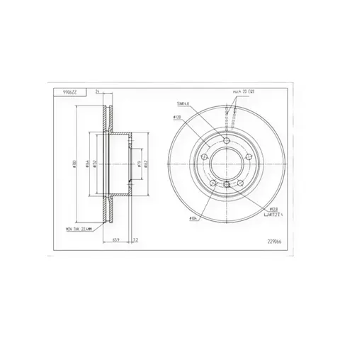Диск гальмівний BMW 1 (E81), 3 (E90) передній (300x24mm) HART — Автозапчастини DianaParts