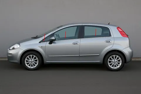 Окантовка вікон Carmos (6 шт., нерж.) для Fiat Punto Grande/EVO 2006-2018 рр — Fiat Punto Grande/EVO 2006-2018 гг. DianaParts