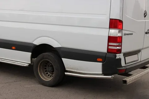 Бічні труби за заднім колесом (2 шт., нерж) Коротка база, 60мм для Mercedes Sprinter W907/W910 2018- рр — Mercedes Sprinter W907/W910 2018- гг. DianaParts