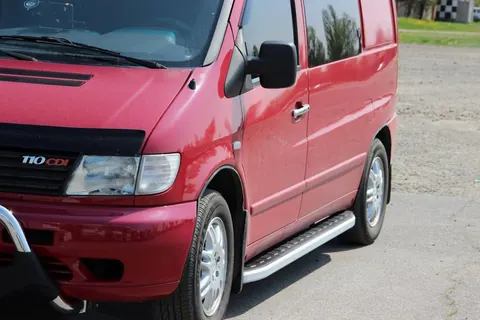 Бокові пороги Fullmond (2 шт., алюм.) для Mercedes Vito W638 1996-2003 рр — Mercedes Vito W638 1996-2003 гг. DianaParts