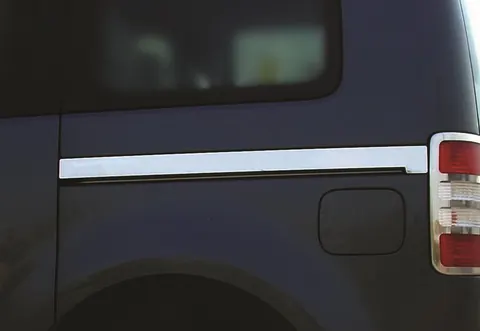 Молдинг зсувних дверей (2 шт., нерж) Коротка база для Volkswagen Caddy 2010-2015 рр — Volkswagen Caddy 2010-2015 гг. DianaParts