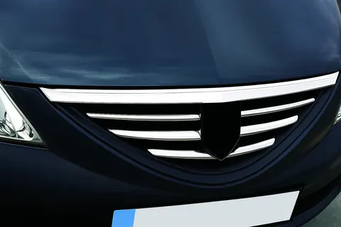 Накладки на передню решітка 2004-2008 (нерж.) Carmos - Турецька сталь для Dacia Logan MCV рр — Dacia Logan MCV 2004-2014 гг. DianaParts