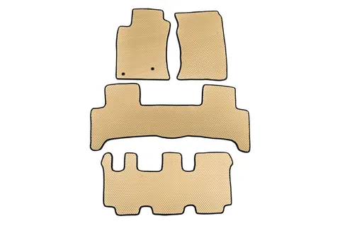 Килимки EVA (3 ряди, Бежевий) для Toyota Land Cruiser Prado 120 2002-2009 рр — Toyota Land Cruiser Prado 120 2002-2009 гг. DianaParts