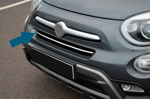 Накладка на передній бампер (нерж) для Fiat 500X 2014-2024 рр — Fiat 500X 2014-2024 гг. DianaParts
