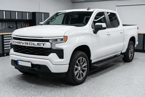 Бокові пороги Allmond Black (2 шт., алюміній) для Chevrolet Silverado 2019- рр — Chevrolet Silverado 2019- гг. DianaParts
