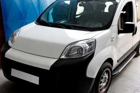 Бокові пороги Duru (2 шт., алюміній) для Peugeot Bipper 2008-2017 рр — Peugeot Bipper 2008-2017 гг. DianaParts