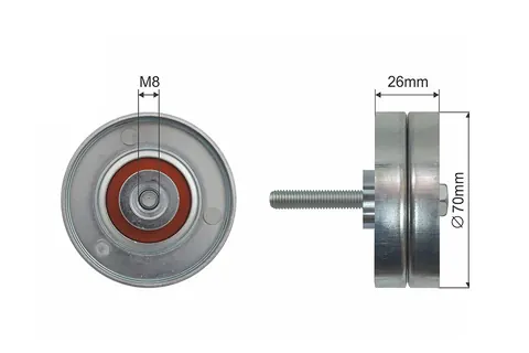 Направляющий ремень шкива mazda 3/6 02-, 264-03 — STAUTO_RRP DianaParts