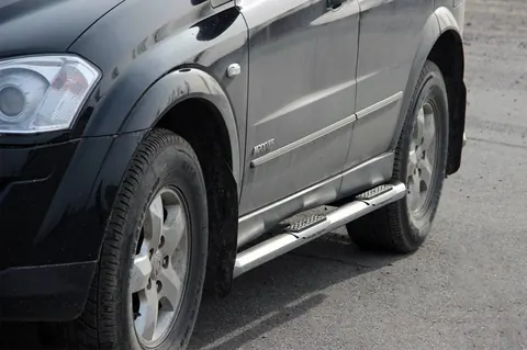Бічні труби BB002 (2 шт., нерж.) для SsangYong Kyron 2005-2014 рр — SsangYong Kyron 2005-2014 гг. DianaParts