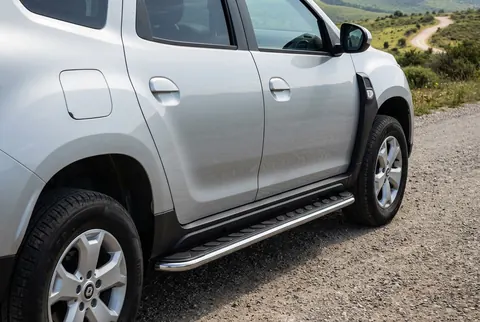 Бокові пороги Maydos V1 (2 шт., алюміній) для Renault Duster 2018-2024 рр — Renault Duster 2018-2024 гг. DianaParts