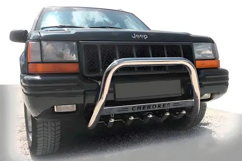 Кенгурятник WT004 (нерж) для Jeep Grand Cherokee WJ 1999-2004 рр — Jeep Grand Cherokee WJ 1999-2004 гг. DianaParts